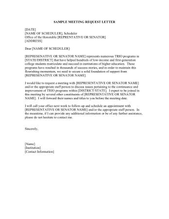 Business Meeting Proposal Letter Template