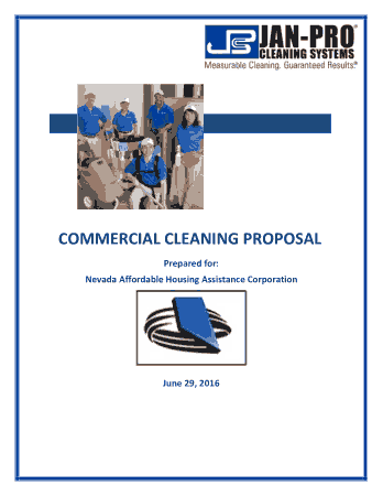 Commercial Cleaning Services Proposal Sample Template