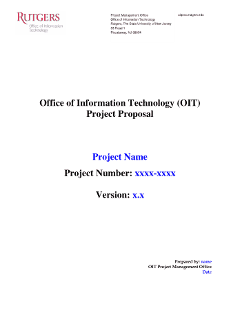 Formal IT Project Template