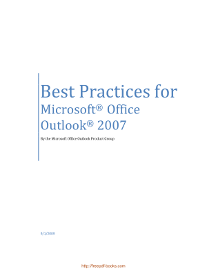 Free Download PDF Books, Best Practices For Microsoft Office Outlook 2007