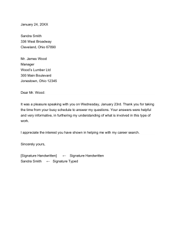Thank You Letter After Phone Interview Word Template