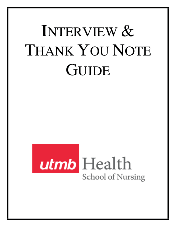 Thank You Note After Nursing Interview Template