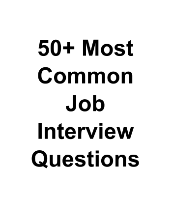 Free Download PDF Books, 50 Most Common Job Interview Questions Template