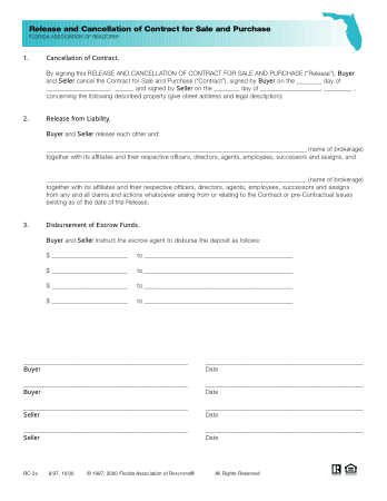 Sale and Purchase Contract Termination Template