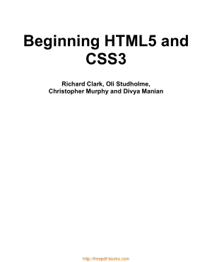 Free Download PDF Books, Free Book Beginning HTML5 And CSS3