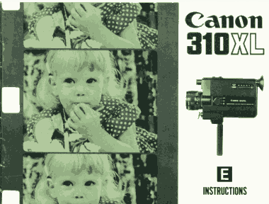 CANON Camcorder 310 XL Instruction Manual