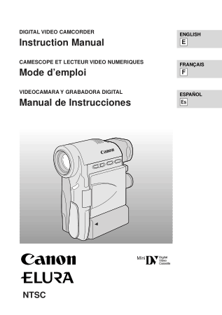 CANON Camcorder ELURA Instruction Manual