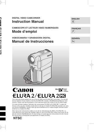 CANON Camcorder ELURA2 Instruction Manual