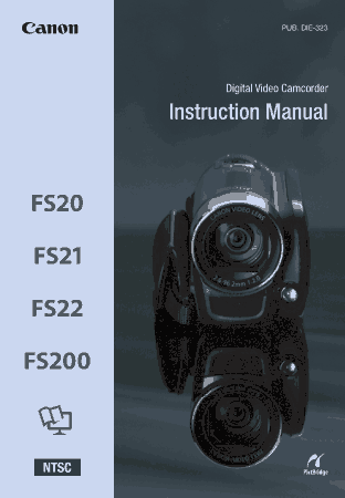 CANON Camcorder FS20 FS21 FS22 FS200 Instruction Manual