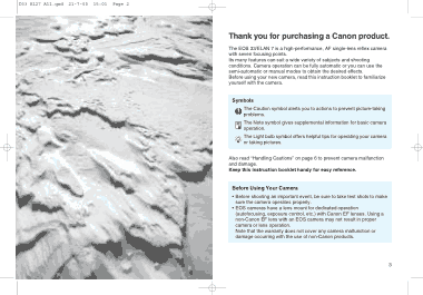 CANON Camera EOS 33 Instruction Manual