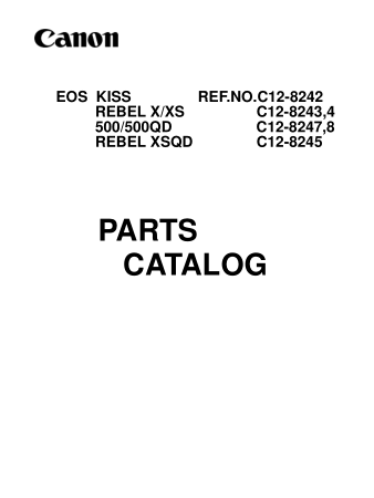 CANON Camera EOS 500 QD Parts Catalog