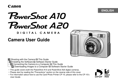 CANON Camera PowerShot AA10 A20 User Guide