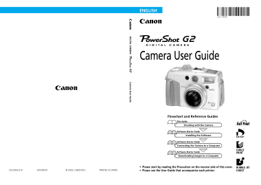 CANON Camera PowerShot G2 User Guide