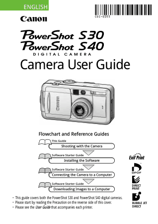 CANON Camera PowerShot S40 S30 User Guide