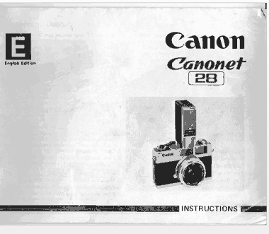 CANON Digital Camera CANONET 28 Instruction Manual