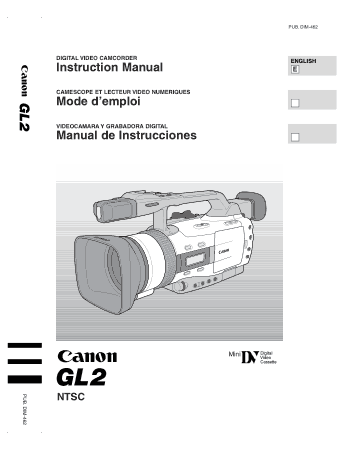 CANON HD Camcorder GL2 Instruction Manual