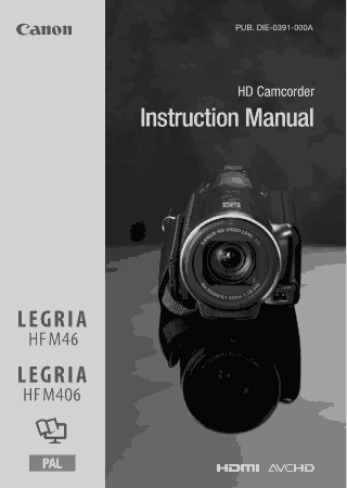 Free Download PDF Books, CANON HD Camcorder HFM46 HFM406 Instruction Manual