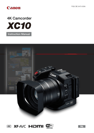 CANON HD Camcorder XC10 Instruction Manual