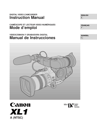 CANON HD Camcorder XL1 Instruction Manual