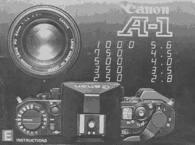Digital Camera CANON A1 Instruction Manual