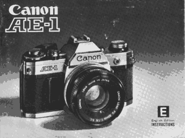 Digital Camera CANON AE1 Instruction Manual