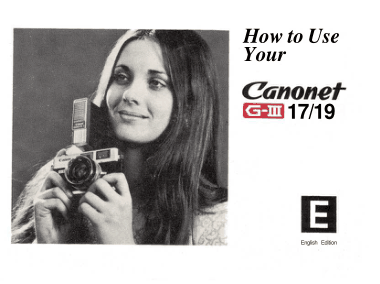 Digital Camera CANON CANONET G III 17-19 User Manual