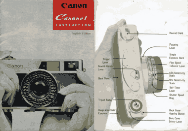 Digital Camera CANON CANONET Instruction Manual