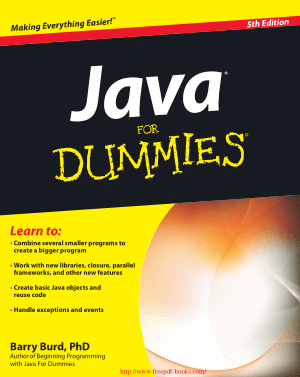 Java For Dummies 5th Edition –, Java Programming Tutorial Book