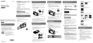 Free Download PDF Books, SONY Digital HD Video Camera Recorder HDR-MV1 Operating Guide