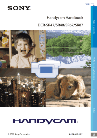SONY Digital Video Camera Recorder DCR-SR47-48-67-87 HandBook
