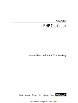 Free Download PDF Books, PHP Cookbook 3rd Edition – PDF Books