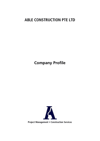 Free Download PDF Books, Company Profile for Construction Services Template