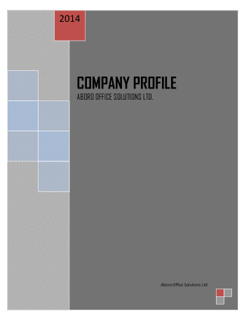 Company Profile for Office Supplies Business Template