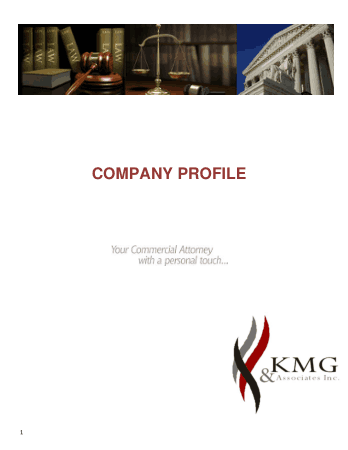 Law Firm Sample Company Profile Template