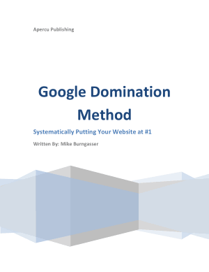 Google Domination Method – PDF Books