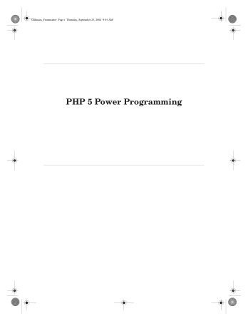 Free Download PDF Books, PHP5 Power Programming