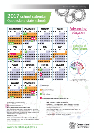 Sample School Calendar 2017 Template