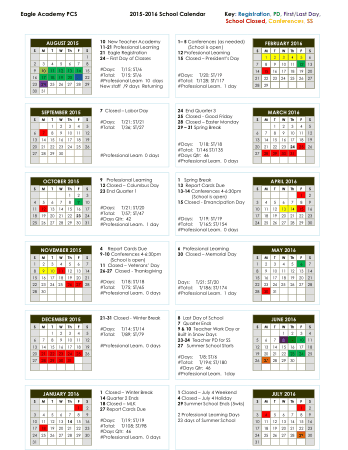 Free Download PDF Books, Yearly Final School Calendar Template
