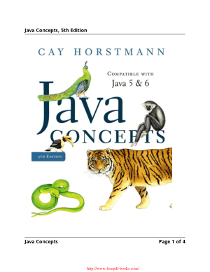 Free Download PDF Books, Java Concepts for Java 5 and 6 5th Edition – PDF Books