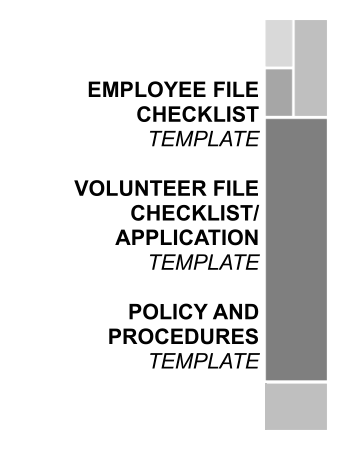 Employee File Checklist Template