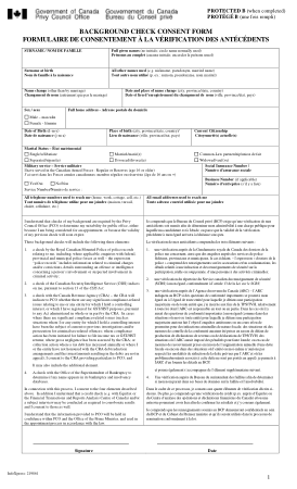 Generic Background Check Consent Form Template