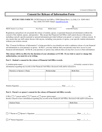 Information Consent Release Form Template