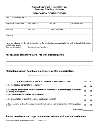 Medical Consent Form Free Download Template