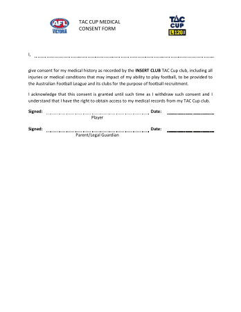 Sample Medical Consent Form Template