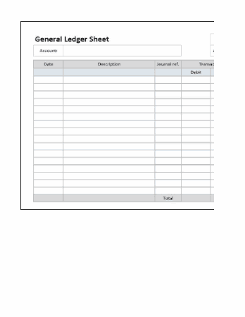 Ledger Paper Excel Free Template