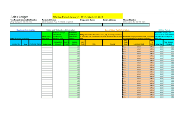 Sales Ledger Analyst Template