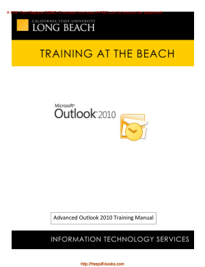 Free Download PDF Books, Outlook 2010 Advanced Training Manual