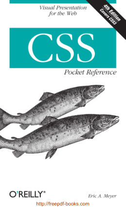 CSS Pocket Reference, Pdf Free Download