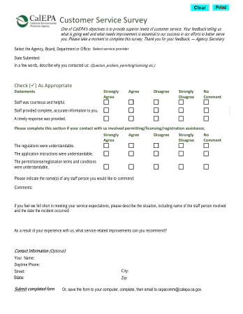 Customer Service Survey Template