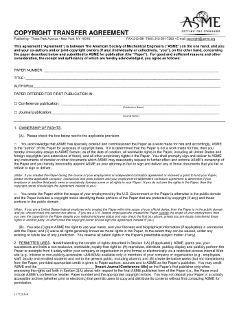 Company Copyright Transfer Agreement Template